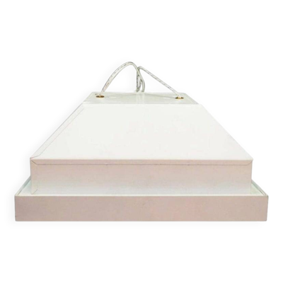 Lampe suspendue blanche, design danois, années 1970, fabricant : Louis Poulsen