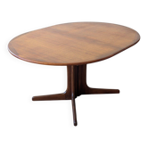 Table ovale teck scandinave des années 60 extensible jusqu’à 243 cm