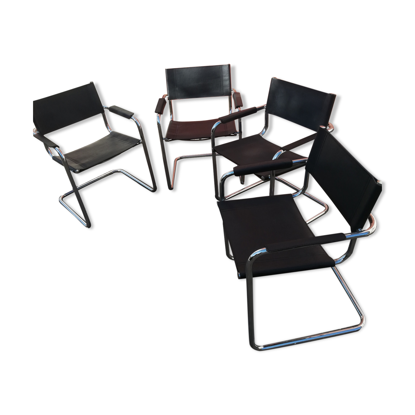 Set de 4 fauteuils vintage cantilever