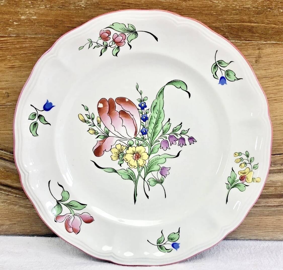 5 dessert plates 22.7 cm Lunéville reverbere model