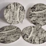 Set of 4 large Villeroy & Boch marble effect plates – 27 cm