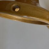 Pair of glazed earthenware candlesticks Pichon Uzès 1960