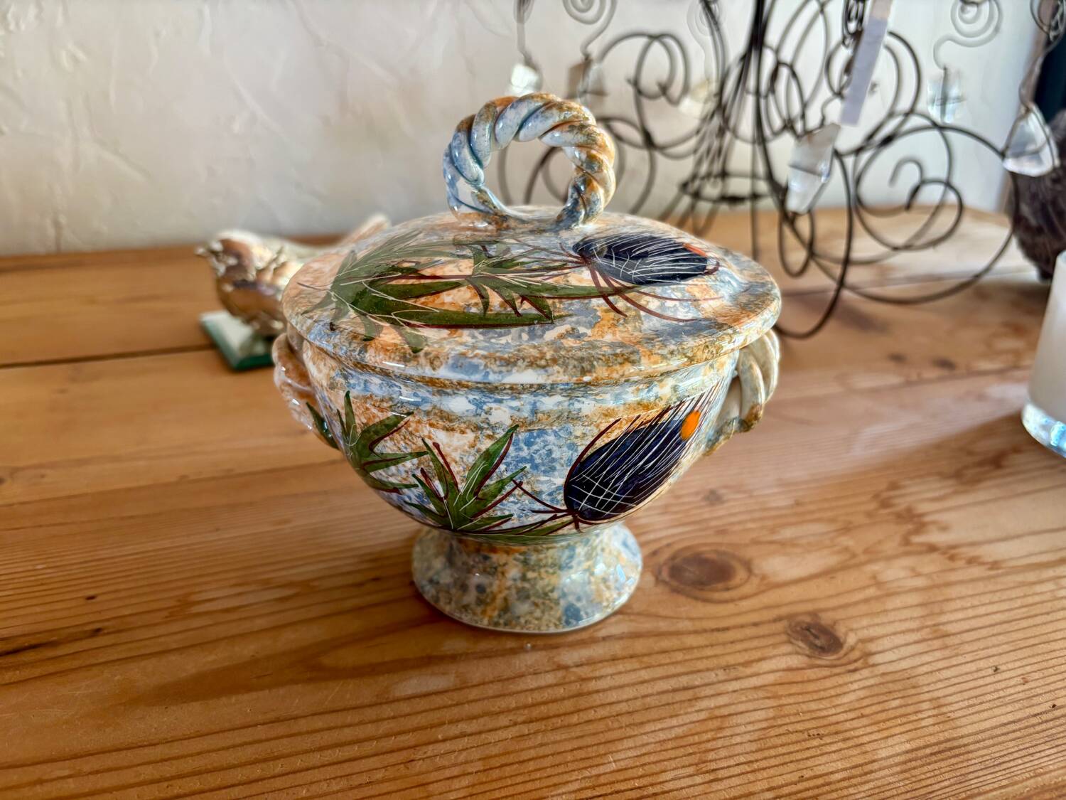 Vintage Vallauris Sugar Bowl / Candy Bowl