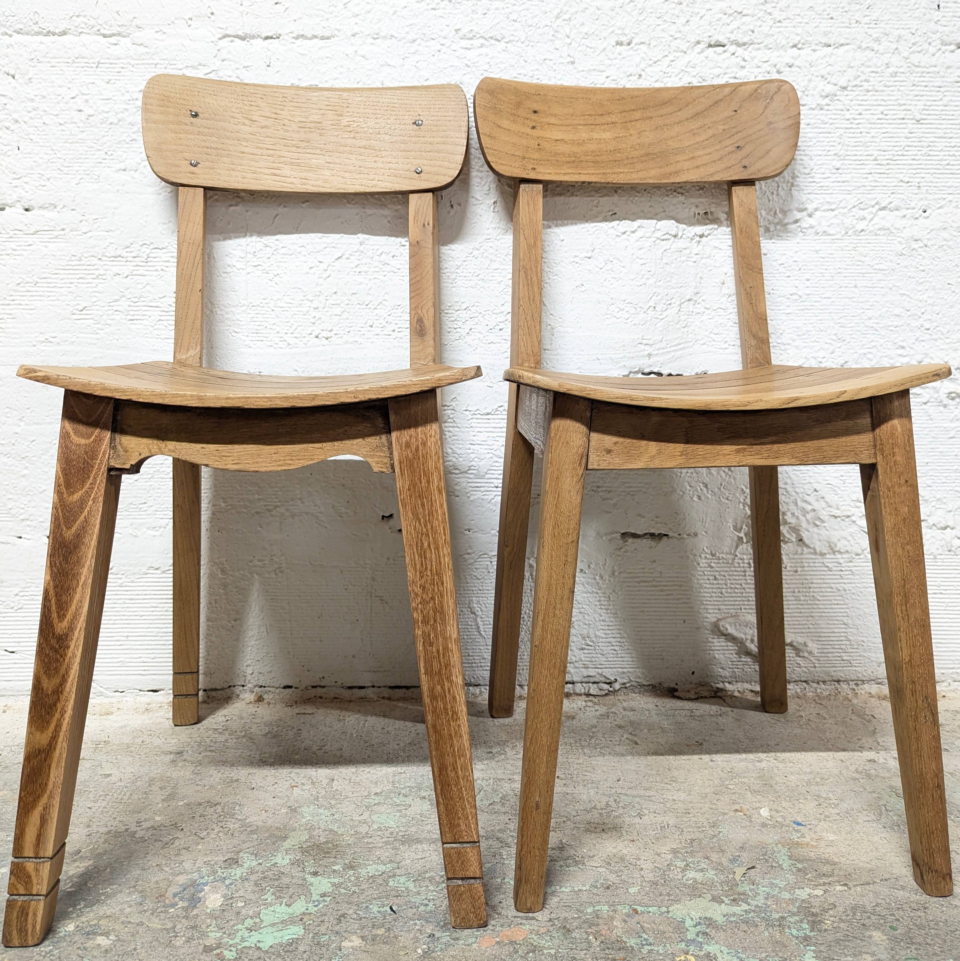 Pair of oak chairs