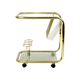 Vintage smoked glass trolley bar magazine rack side table milo baughman style italy 53cm