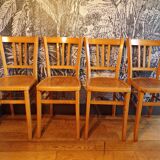 Set of 4 Luterma bistro chairs 1950