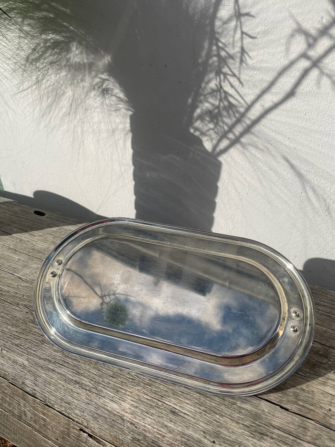 Silver-plated duck foie gras dish