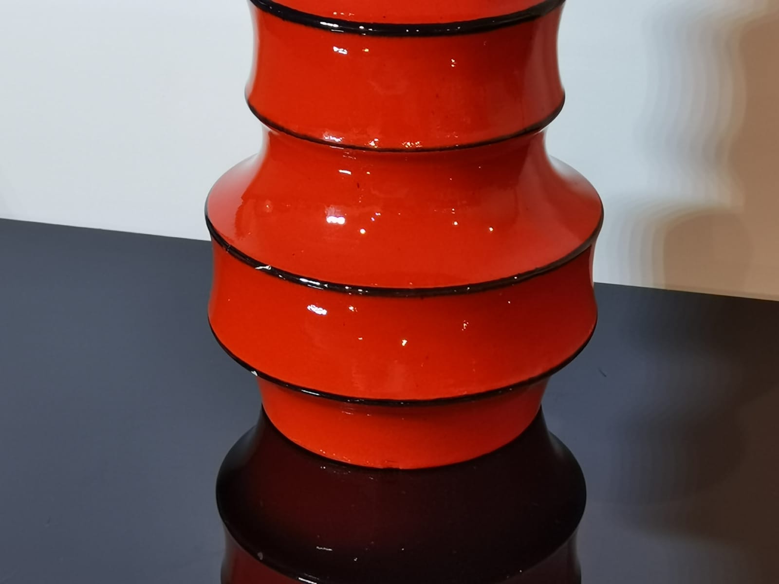 Vase XL west germany 267-48 glossy red ceramic