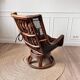 Vintage rattan swivel chair