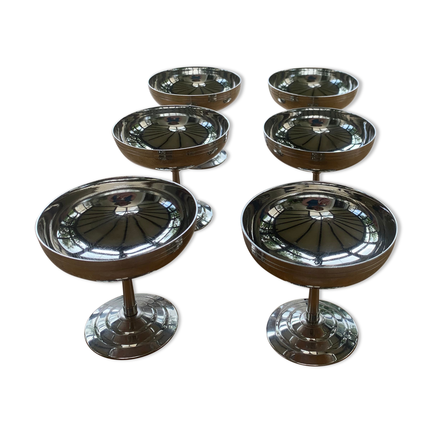 6 coupes à glace en inox Rémi letang
