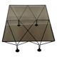 Vintage Coffee Table With Smoked Glass 80's Design