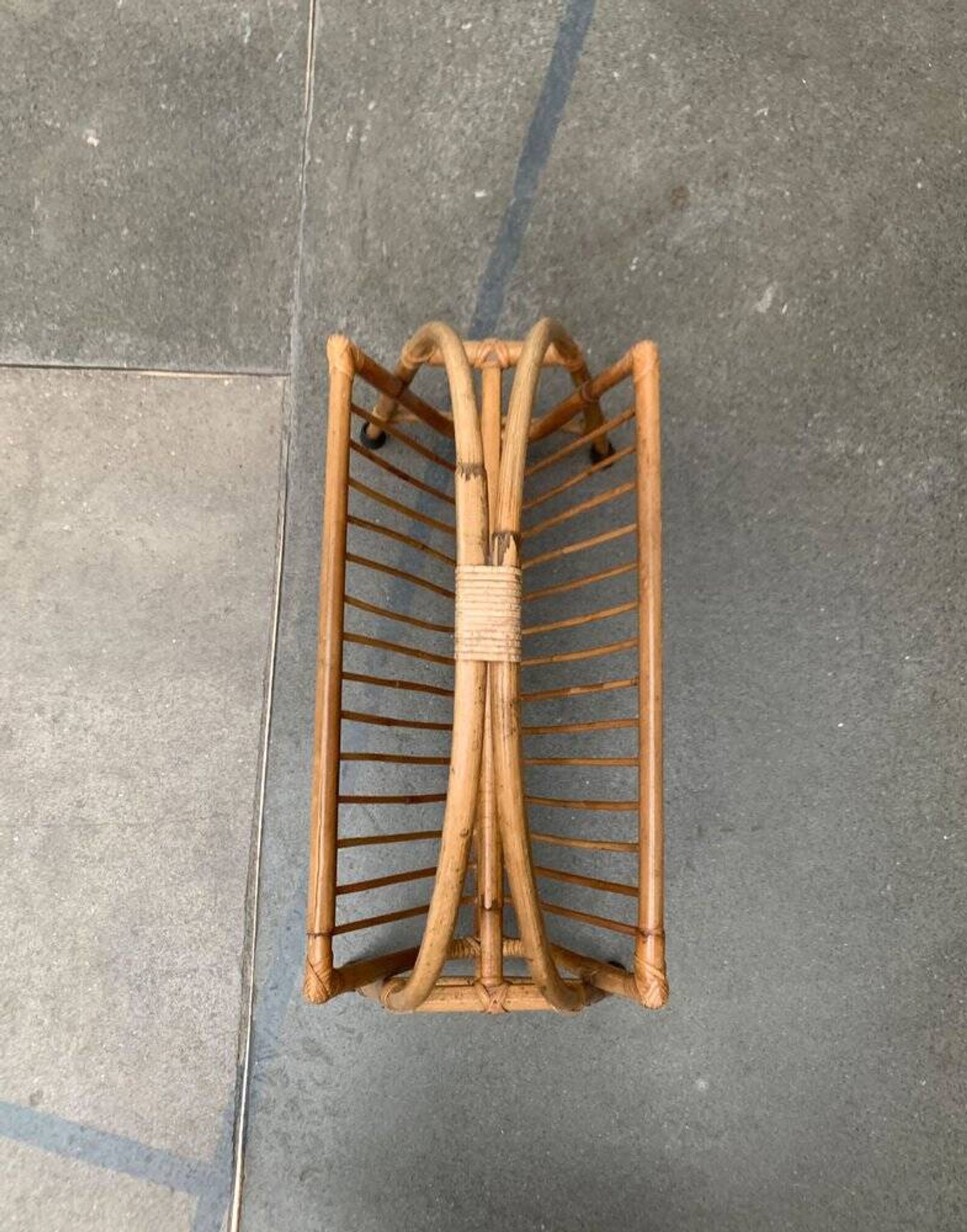 Mid-century bamboo magazine rack, 1960s