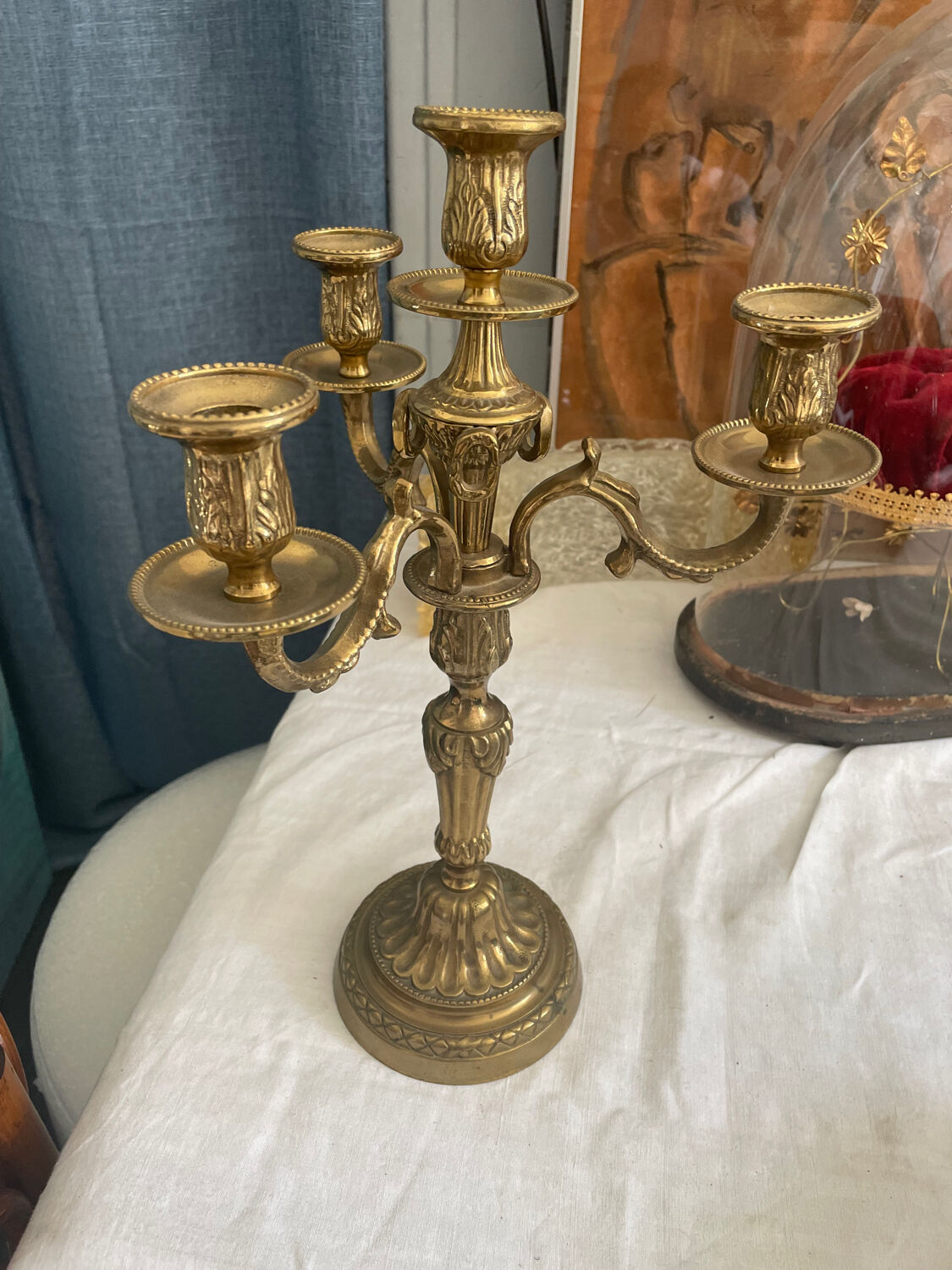 Brass candlesticks 3 branches