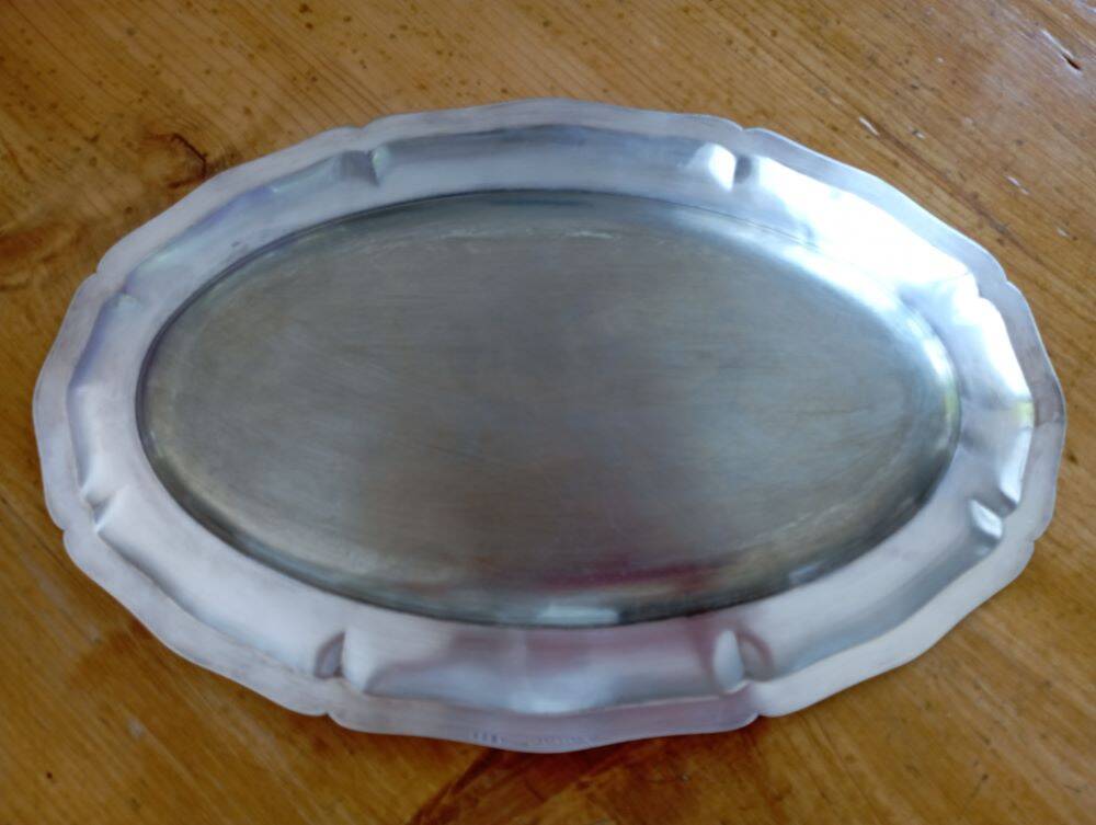 Christofle oval silver dish 41cm
