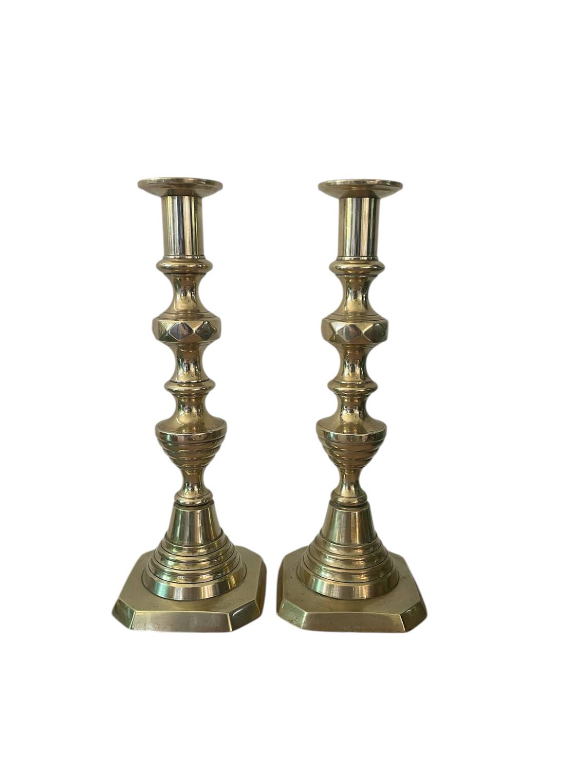 Pair of brass candlesticks circa 1880