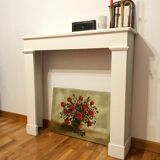Wooden fireplace frame