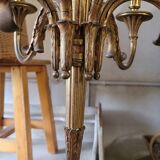 Lustre en bronze doré style Louis XVI - 6 lumières