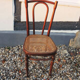 Old bistro chair in curved wood