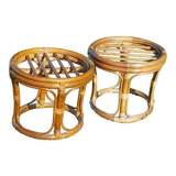 Set 2 rattan stools