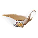 Gien Gardanne gravy boat, yellow roses, vintage French earthenware