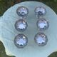 6 coupes en inox vintage, forme de fleurs