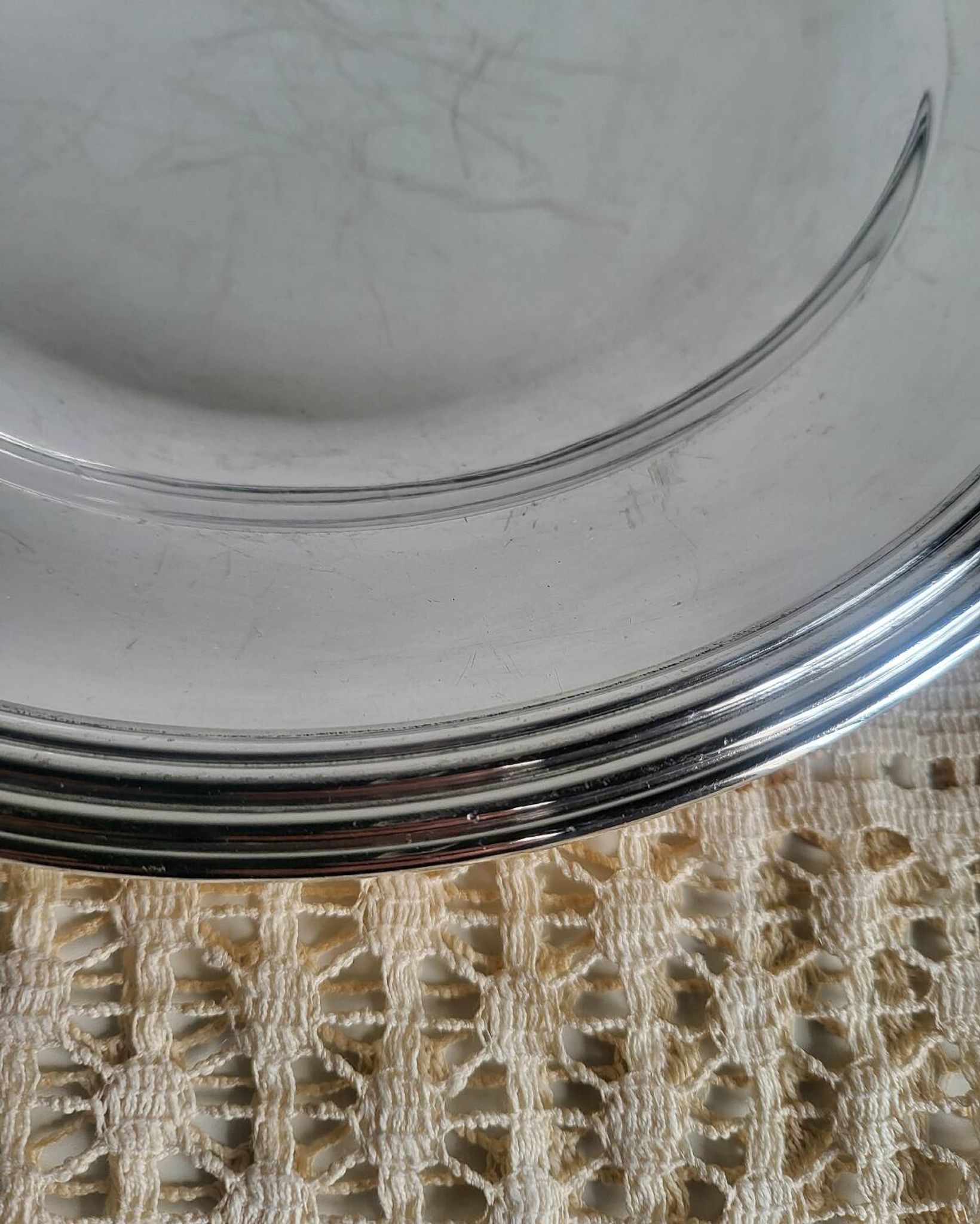 CHRISTOFLE Round Plate in silver-plated metal