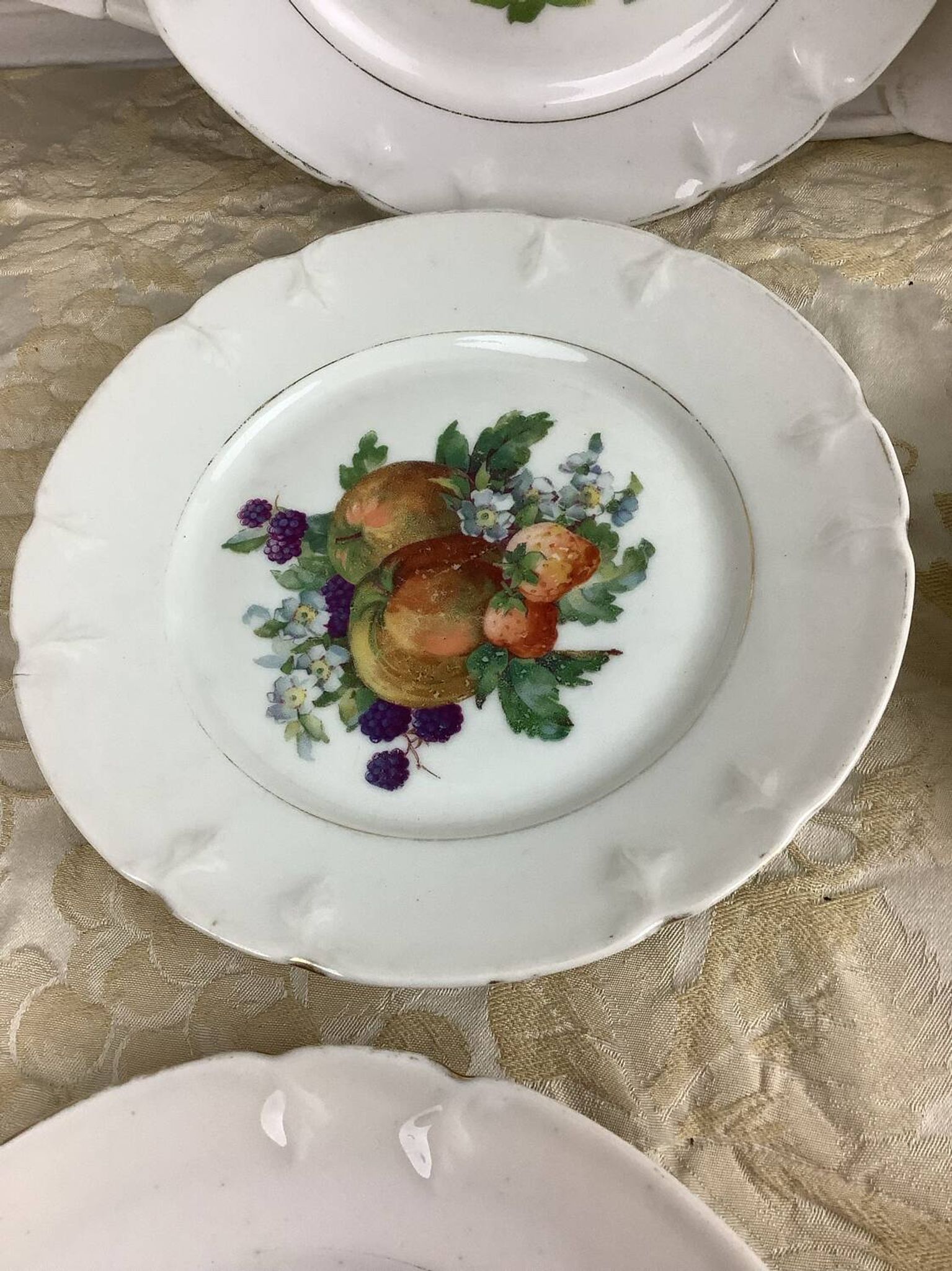 6 Assiettes à dessert Porcelaine Limoges