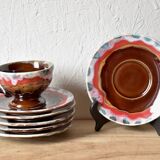 VALLAURIS - vintage coffee or tea service - signed - 15 pieces