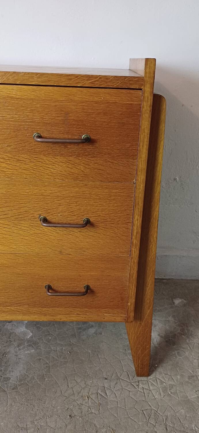 Vintage chest of drawers with compass feet