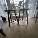 Solid oak tripod stools