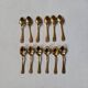 12 Vermeil Mocha Spoons