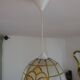 Lustre vintage en nacre et laiton