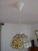 Vintage chandelier in mother-of-pearl and brass