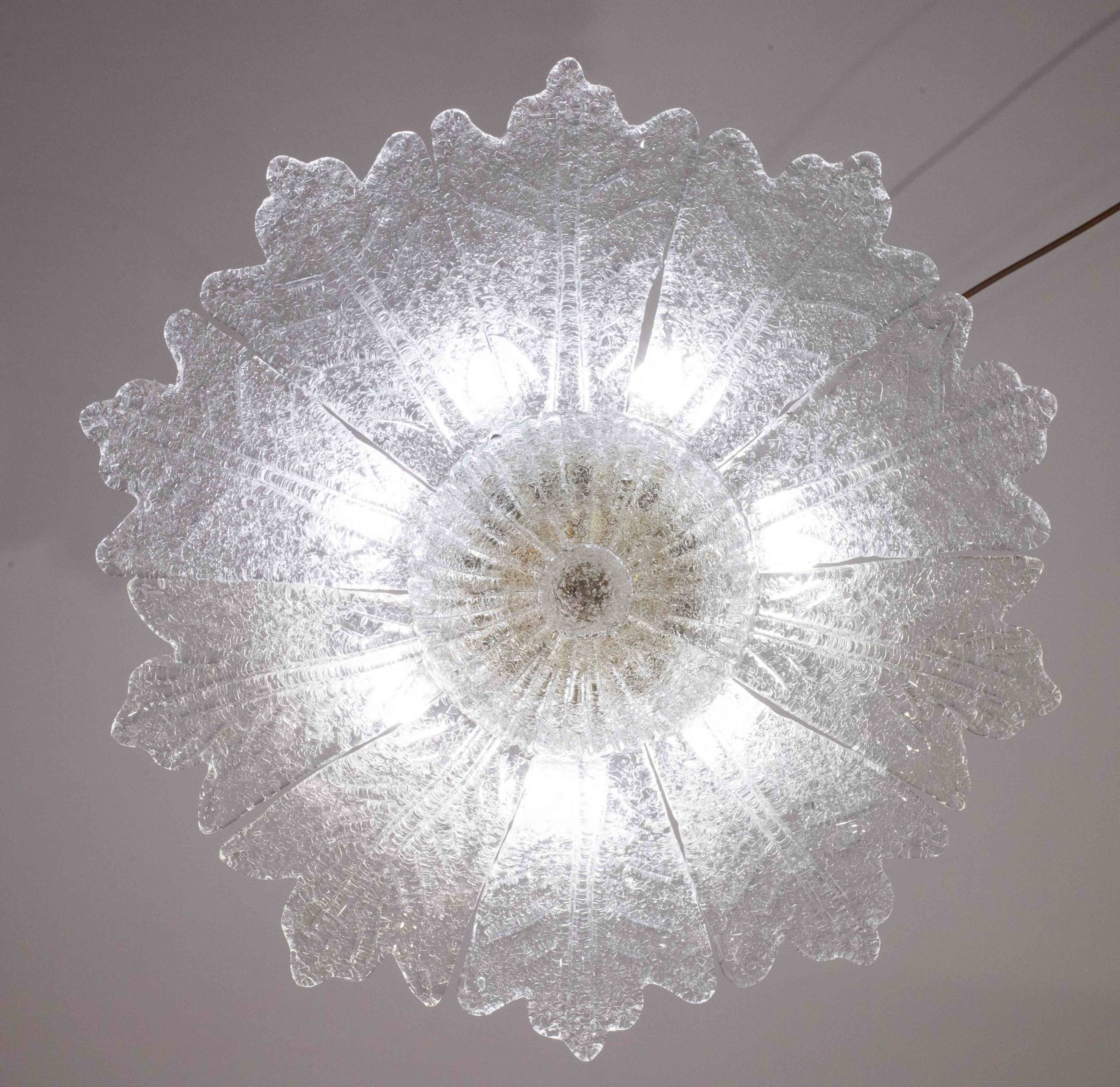 Palmetta, Italian Murano Glass Ceiling Light or Flush Mount, 1970s