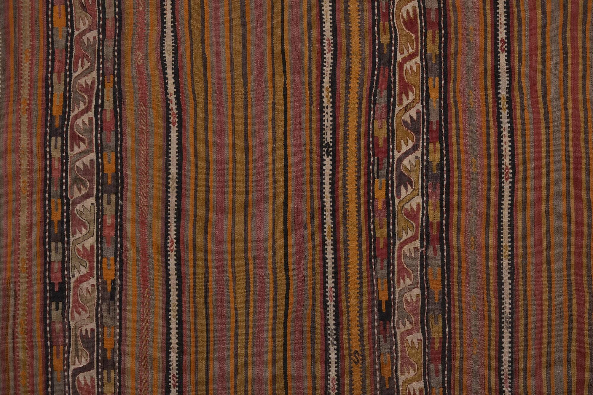 Vintage Turkish kilim, handwoven, 166x369 cm.