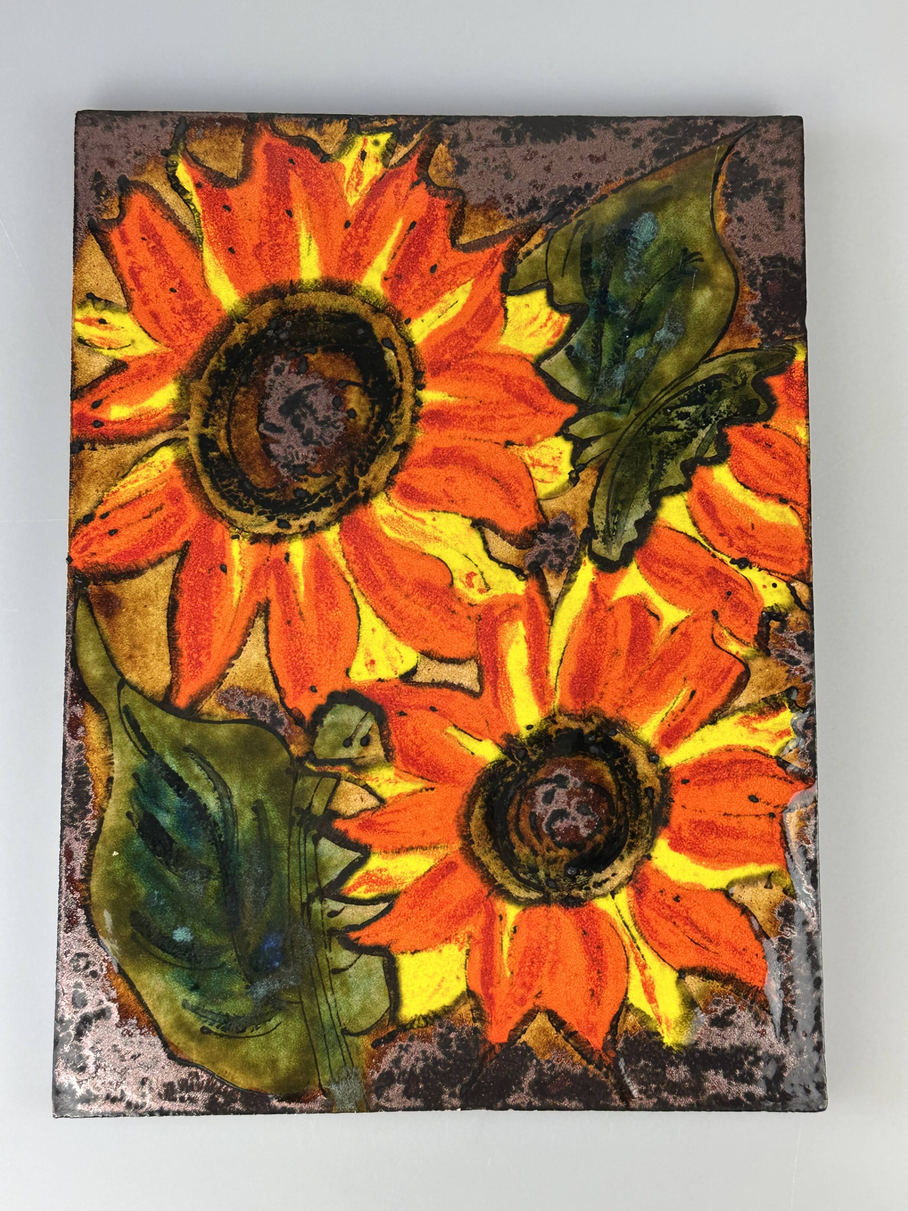 1960s/70s Wall Picture Wall Plate Ceramic Ruscha Hand-Painted Number 769