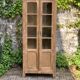 Armoire parisienne vitrée en bois brut, 1940