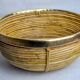 Rattan and brass basket, Italy, 1970