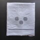 Antique white linen towel embroidered LB+ plumetis stitches+days with return-212x298cm