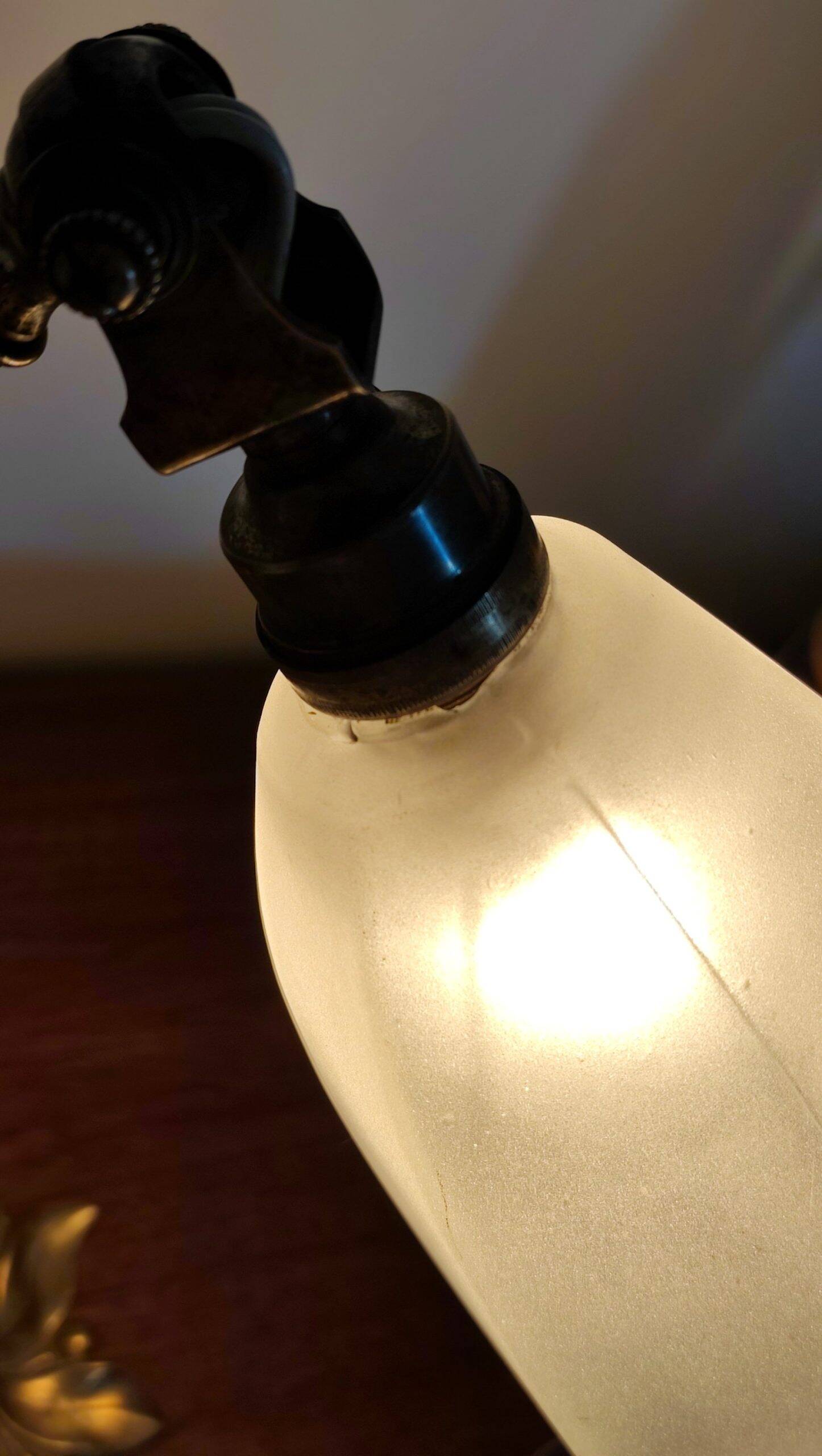 Art Nouveau table lamp + Art Deco globe