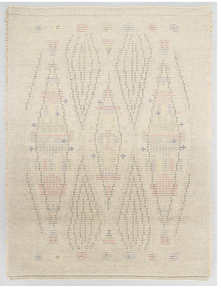 Scandinavian Ryijly wool rug by Laura Korpikaivp-Tamminen, 1960.