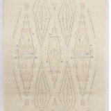 Scandinavian Ryijly wool rug by Laura Korpikaivp-Tamminen, 1960.