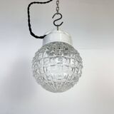 Vintage White Porcelain Pendant Light, 1970s