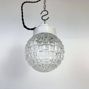 Vintage White Porcelain Pendant Light, 1970s