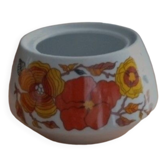 Pot en porcelaine vintage a fleurs