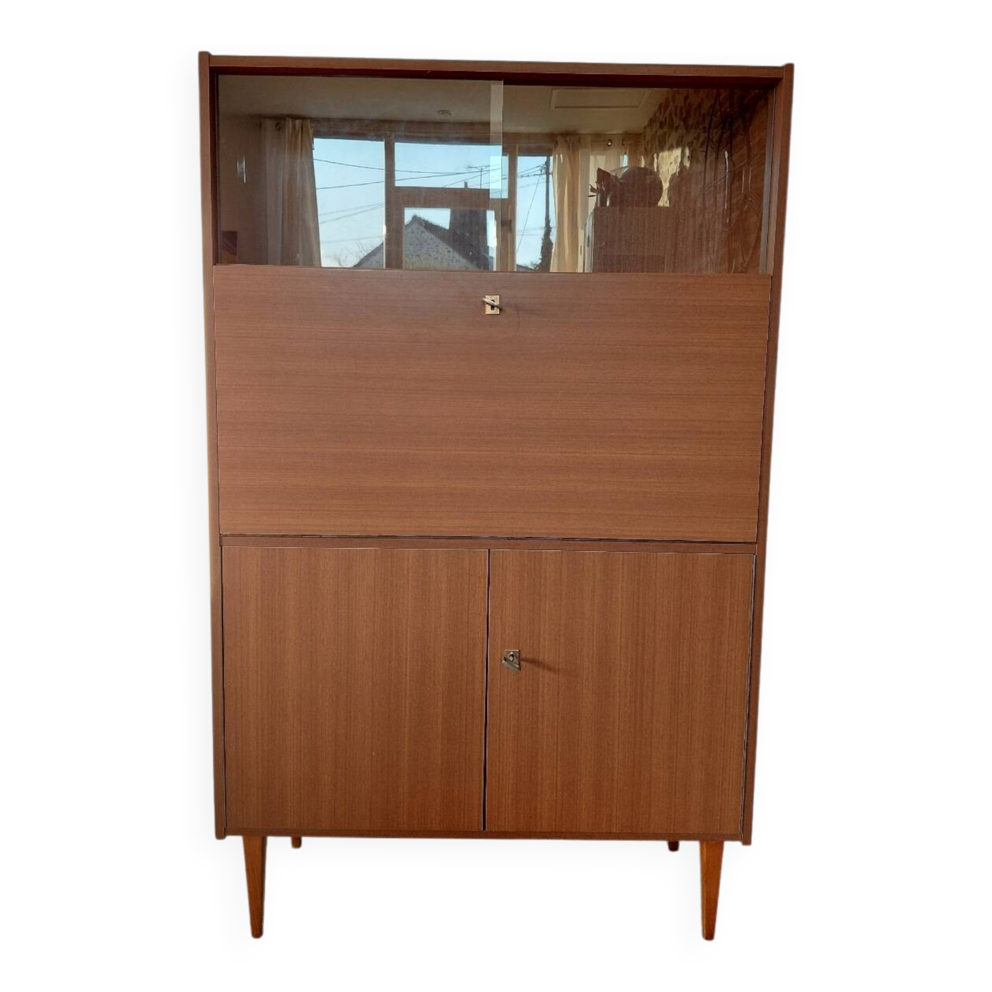 Vintage Scandinavian secretary desk from the 1960s - mid-century design.