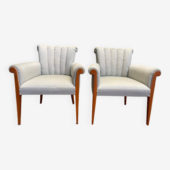 Pair of Armchairs - Art Deco Style Bergères