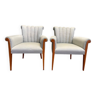 Pair of Armchairs - Art Deco Style Bergères