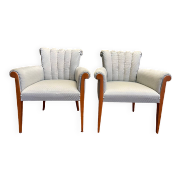 Pair of Armchairs - Art Deco Style Bergères