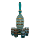 Bohemian glass liquor service from the 60s